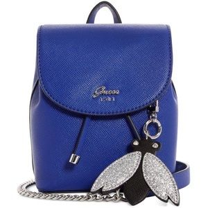 guess varsity small crossbody backpack